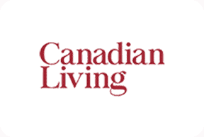 The image shows the “Canadian Living” logo with the text in red on a white background.