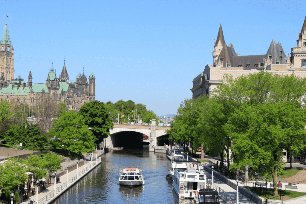 Ottawa's downtown skyline under a clear sky, representing In Good Nutrition's commitment to empowering Ottawans with personalized dietitian support.